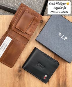Louis Philippe Black Leather Men's Wallet