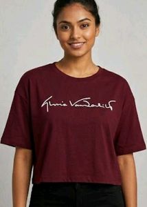 Gloria Vanderbilt Burgundy Graphic T-Shirt
