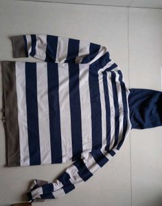 Men's Striped Zip-Up Hoodie