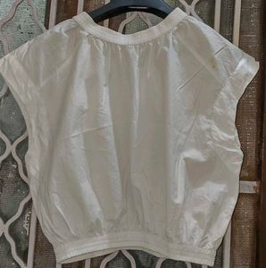 Zudio White Minimal Aesthetic Top 🤍