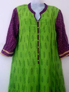 Green Purple Kurta