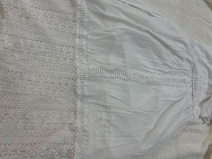 White Lace Trim Sundress