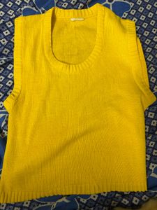 Vintage Yellow Knit Tank Top
