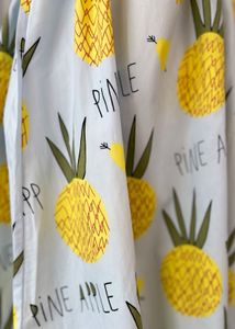 Pineapple Print Off-Shoulder Dress
