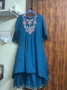 Teal Kurta with Embroidery