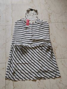 Striped Sleeveless Midi Dress