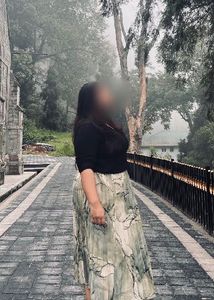 Patterned Midi Skirt