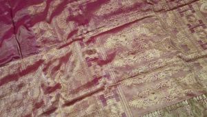 Elegant Red Saree with Gold Border
