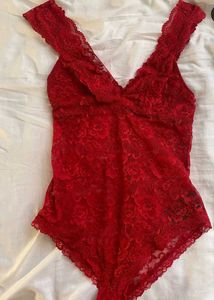 Red Lace H&M Bodysuit