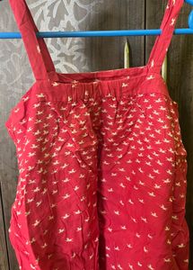 Cute rose Horse Print Cold Shoulder Top