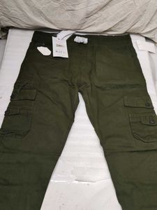 PLUS 91 Men's Olive Green Cargo Pants