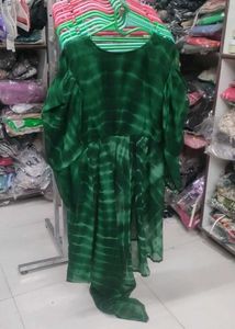 Green Tie-Dye Dress