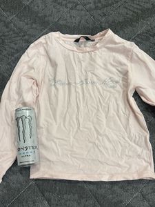 Pink Graphic Long Sleeve Top