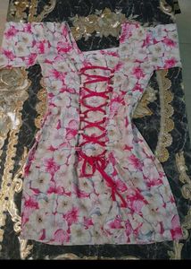 pinterest kurti /Floral Print Corset back