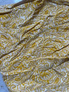 Yellow Floral Strapless Maxi Dress