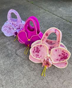 Handmade Crochet Orchid Bag