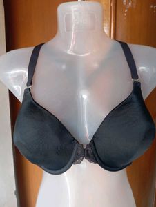 Black Push-Up Bra with Lace Detail