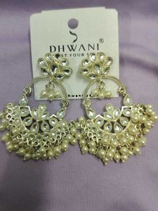 Dhwani Pearl &amp; Stone Jhumka Earrings🤩