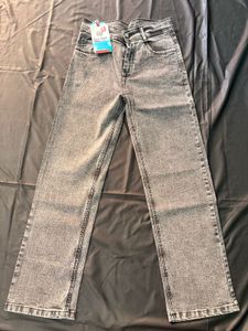 Lee Cooper Grey Wash Wide Leg Jeans