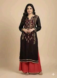 Elegant Embroidered Kurta Palazzo Set