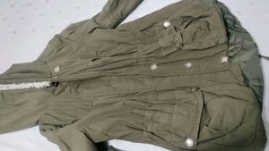 Women's Green Parka Jacket