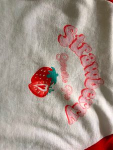 Cute Strawberry Graphic Crop Tee