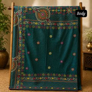 💚  Lambani Stitched Saree - Emerald Grace