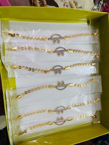 Elegant Gold Tone Bracelet rakhi for men