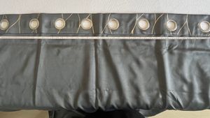 charcoal grey Curtains with Gold foil Pattern