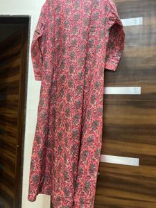 Pink Floral Print Maxi Dress