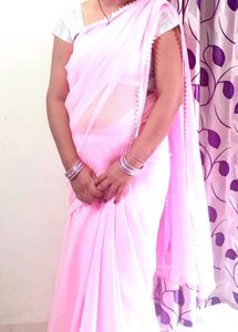 Baby Pink Colour Saree