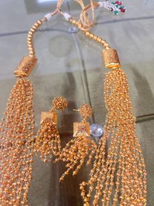 Elegant Beaded Necklace and Earring Set