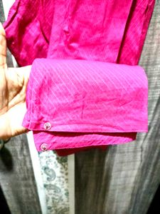 Vibrant Pink Cotton Churidar