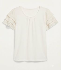 Cream Lace Sleeve Top