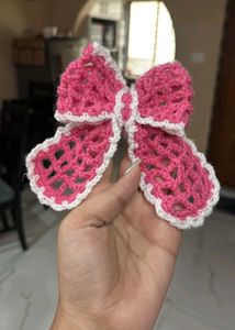 Handmade Crochet Bow Hair Clip