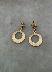 Chic Black Hoop Dangle Earrings