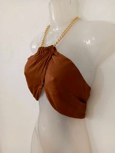 Stylish Chain Halter Neck Top