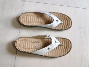 Scholl Women Beige White Printed Flats