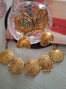 Gold Plated Necklace &amp; Earring Set