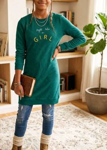 Green 'Fight Like A Girl' Tunic Top for 13-15 yr