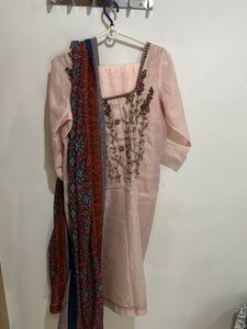 Elegant Pink Kurta Set with Dupatta