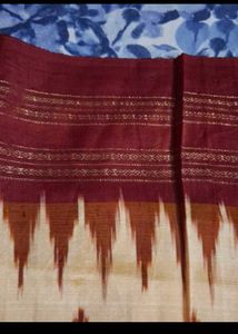 Elegant Beige &amp; Maroon Saree