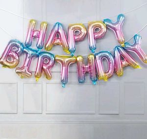 foil birthday banner