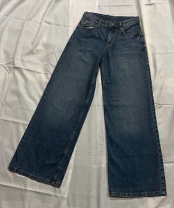Wide Leg Blue Denim Jeans size 26