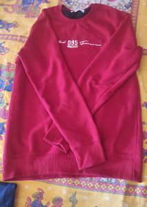 Men's Red Graphic Print Sweatshirt