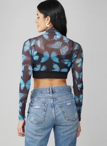 Butterfly Mesh Crop Top🦋
