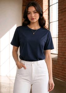 Navy Blue Off Shoulder T-Shirt | Casual Stylish To