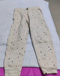 Cream Star Print Joggers