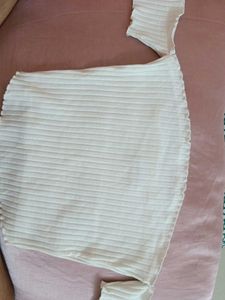 Ribbed Off-Shoulder Crop Top
