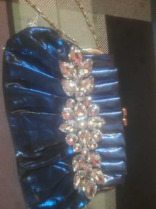 Sparkling Blue Evening Clutch